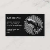 Carte De Visite Graphique de microphone rétro (Devant)