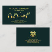 Carte De Visite Graphique de mouvement Stock Gold Uptendance Forex (Devant / Derrière)
