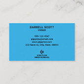 Carte De Visite Graphique De Souche Et De Flocon De Neige (Dos)