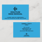 Carte De Visite Graphique De Souche Et De Flocon De Neige (Devant / Derrière)