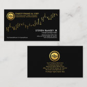 Carte De Visite Graphique de Stock d'or professionnel de l'entrepr (Devant / Derrière)