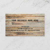 Carte De Visite Graphique de texture en bois rustique (Dos)