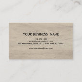 Carte De Visite Graphique de texture en bois rustique (Dos)