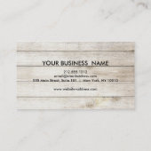 Carte De Visite Graphique de texture en bois rustique (Dos)