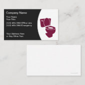 Carte De Visite Graphique de toilette de tuyauterie (Devant / Derrière)