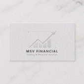 Carte De Visite Graphique de trader Faux Embossés Moderne Professi (Devant)