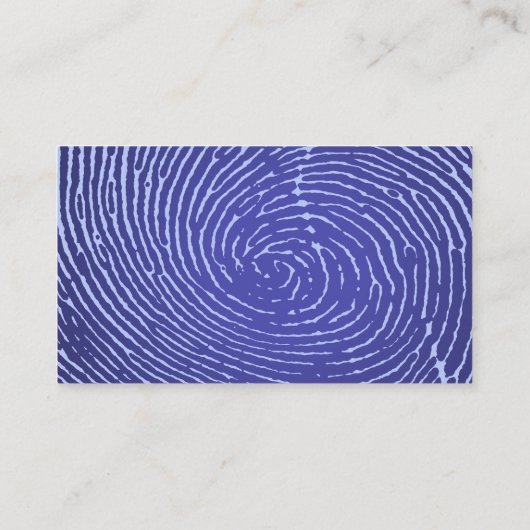 Carte De Visite Graphique d'empreinte digitale (Dos)