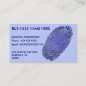 Carte De Visite Graphique d'empreinte digitale (Devant)