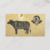 Carte De Visite Graphique des coupures de bétail | Arrière - plan  (Devant)