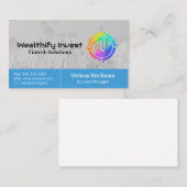 Carte De Visite Graphique des finances du marché mondial | Logo Fi (Devant / Derrière)