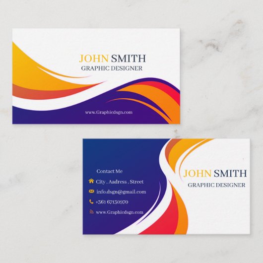 CARTE DE VISITE GRAPHIQUE DESIGNER (Devant / Derrière)