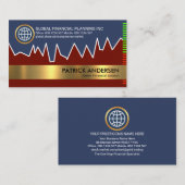Carte De Visite Graphique d'investissement stock Financier (Devant / Derrière)