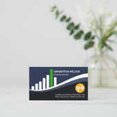 Carte De Visite Graphique d'onde de l'indice Creative Share Financ (Debout devant)