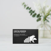 Carte De Visite Graphique d'ours financier | Stock (Debout devant)