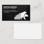 Carte De Visite Graphique d'ours financier | Stock (Devant / Derrière)