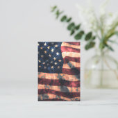 Carte De Visite Graphique du drapeau vintage USA (Debout devant)
