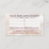 Carte De Visite Graphique du logo des ongles - Parties scintillant (Dos)