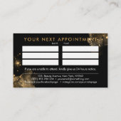 Carte De Visite Graphique du logo des ongles - Texture dorée (Dos)