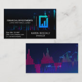 Carte De Visite Graphique du marché stock | Graphique financier (Devant / Derrière)