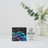Carte De Visite Graphique du marché stock | Logo Finance (Debout devant)