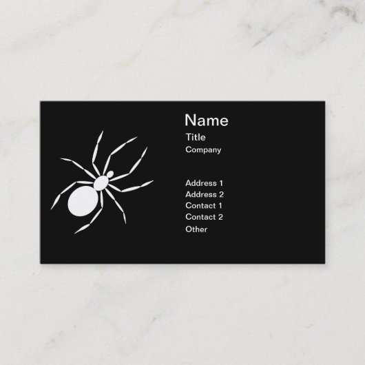 Carte De Visite Graphique d'une araignée (Devant)