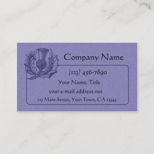 Carte De Visite Graphique écossais de chardon (Devant)