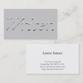 Carte De Visite Graphique "Embossé" (Devant / Derrière)