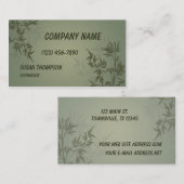 Carte De Visite Graphique en bambou moderne (Devant / Derrière)