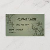 Carte De Visite Graphique en bambou moderne (Devant)