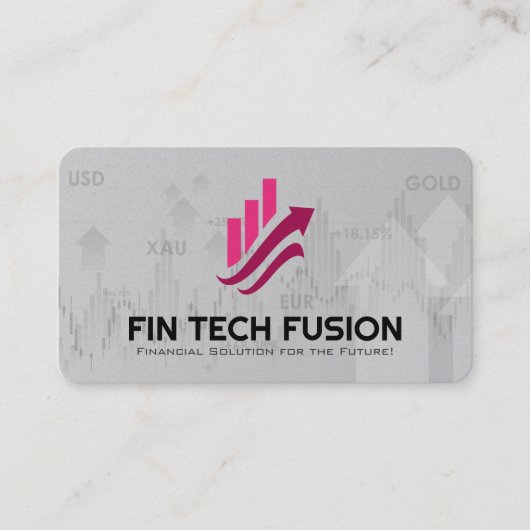 Carte De Visite Graphique financier | Actions et titres (Devant)