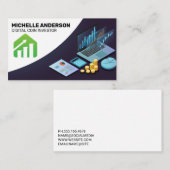 Carte De Visite Graphique financier | Analyste de données monétair (Devant / Derrière)