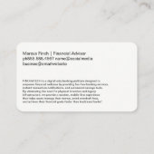 Carte De Visite Graphique financier | Comptabilité | Banque | Comm (Dos)