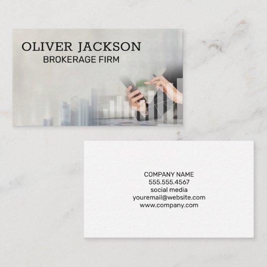 Carte De Visite Graphique financier | Comptable (Devant / Derrière)