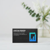 Carte De Visite Graphique financier document logo (Debout devant)