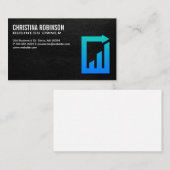 Carte De Visite Graphique financier document logo (Devant / Derrière)