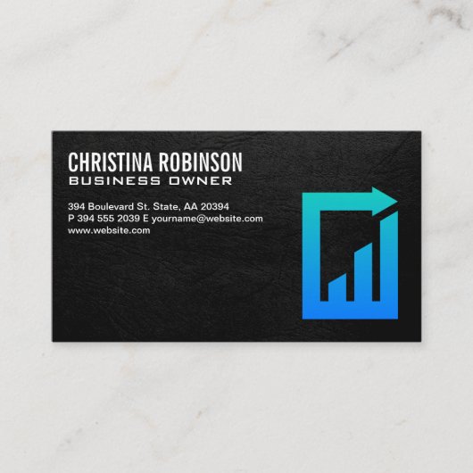 Carte De Visite Graphique financier document logo (Devant)