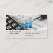 Carte De Visite Graphique financier | Documents de stylo (Devant)