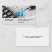 Carte De Visite Graphique financier | Documents stylo  (Devant / Derrière)
