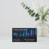 Carte De Visite Graphique financier du marché boursier | Finance (Debout devant)