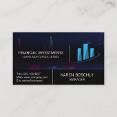 Carte De Visite Graphique financier du marché stock (Devant)