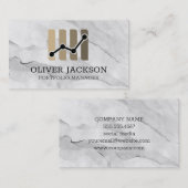 Carte De Visite Graphique financier | Expert-comptable | Courtage (Devant / Derrière)
