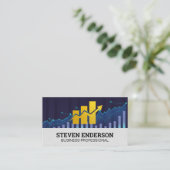 Carte De Visite Graphique financier | Graphique à barres stock (Debout devant)