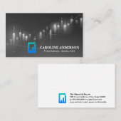 Carte De Visite Graphique financier | Graphique à chandeliers (Devant / Derrière)