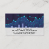 Carte De Visite Graphique financier | Graphique stock (Dos)