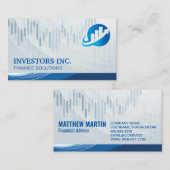 Carte De Visite Graphique financier | Logo Graphique de croissance (Devant / Derrière)
