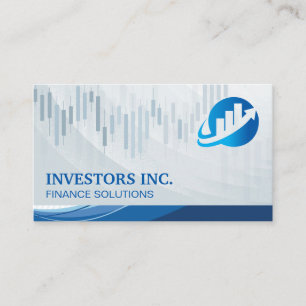 Carte De Visite Graphique financier Logo Graphique de croissance
