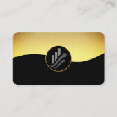 Carte De Visite Graphique financier | Or Noir (Devant)
