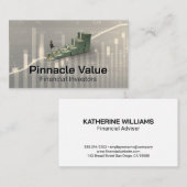 Carte De Visite Graphique financier | Pile de liquidités (Devant / Derrière)