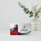 Carte De Visite Graphique financier | Sac d'argent | Comptable (Debout devant)