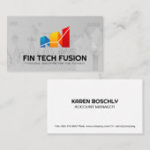 Carte De Visite Graphique financier | Technologie IA | Analyse de (Devant / Derrière)